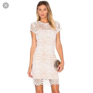 aijek Blackjack Embroidered Mini Dress